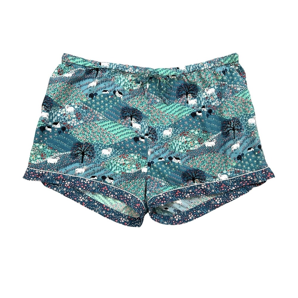 Printfresh Rolling Hills Shorts Pajama Set 4X Sheep Farmhouse Organic Cotton - Picture 10 of 16